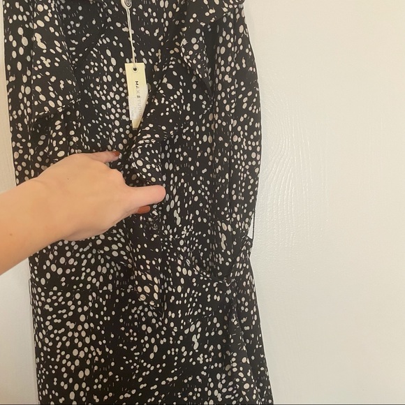 Max Studio Polka Dot High-Low Ruffle Wrap Dress, XL NWT - Picture 4 of 6